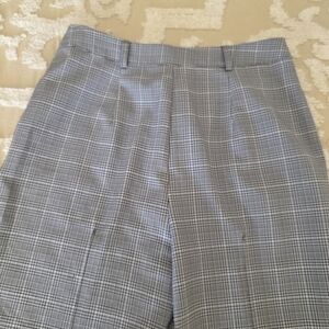 Nasty Gal Gray Plaid Straight Leg Pants